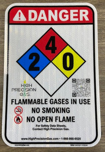 NFPA 704 Safety Sign for Flammable Gases
