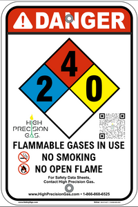NFPA 704 Safety Sign for Flammable Gases